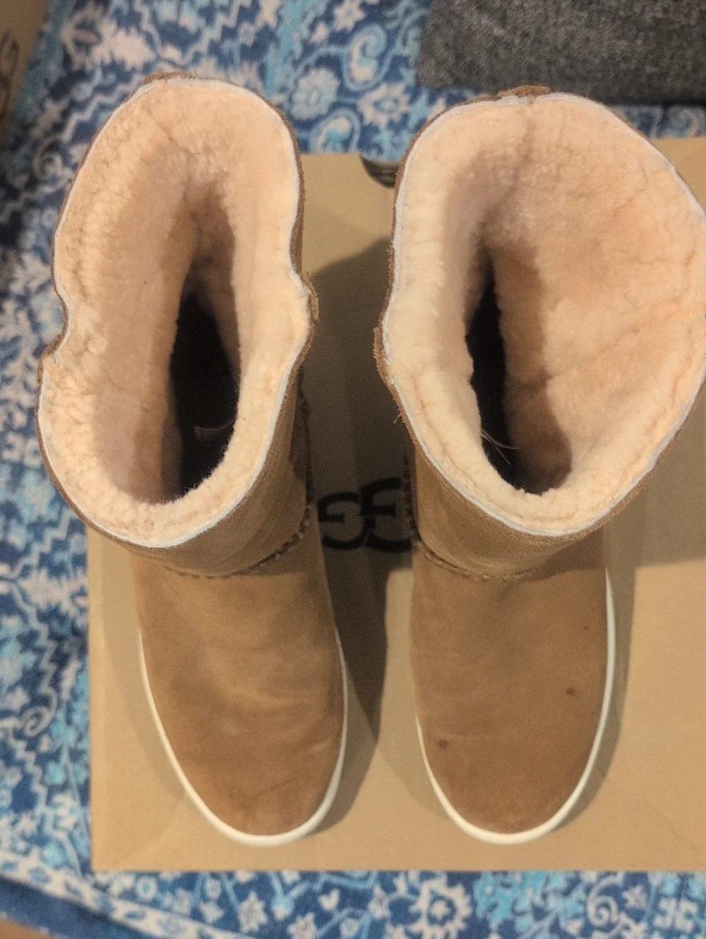 UGG Bailey Suede Mid-Calf Boot with White Sole